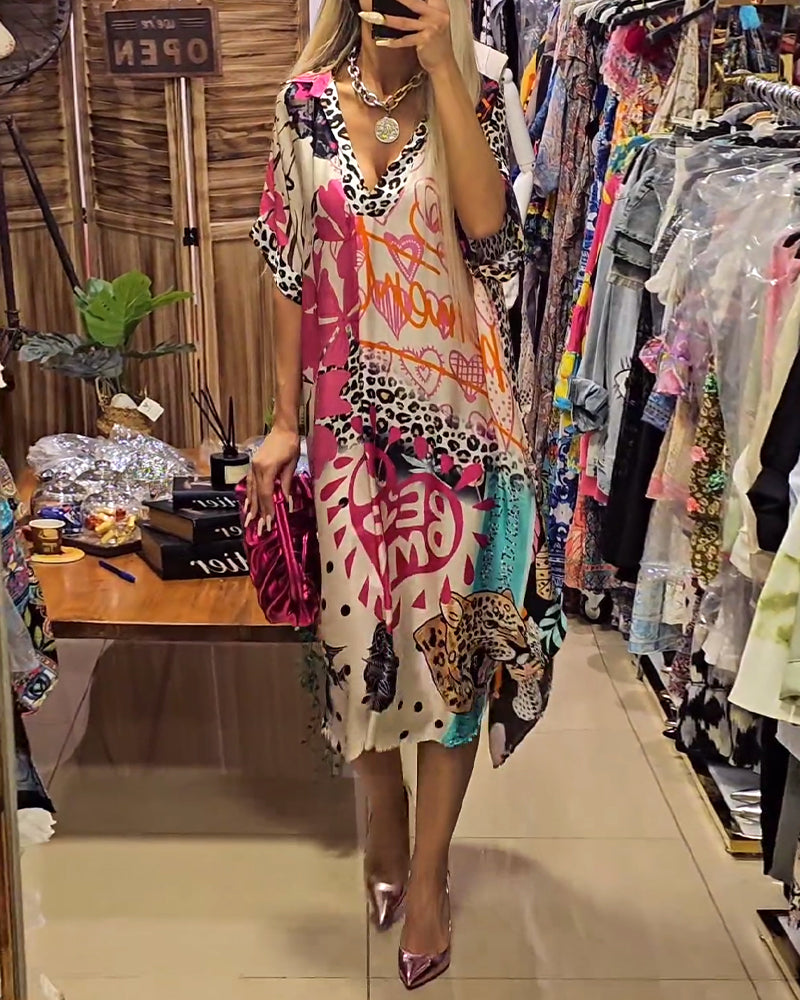 Elena - Casual Jurk met V-hals