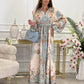 Ada | Long dress with buttoned floral print
