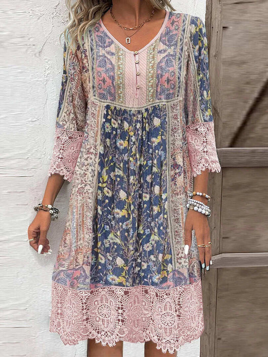 Mirabel | Boho Jurk met Kantdetails