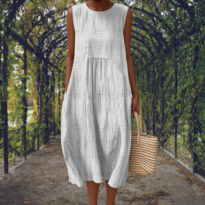 Penelope | Sleeveless Flowing Midi Dress
