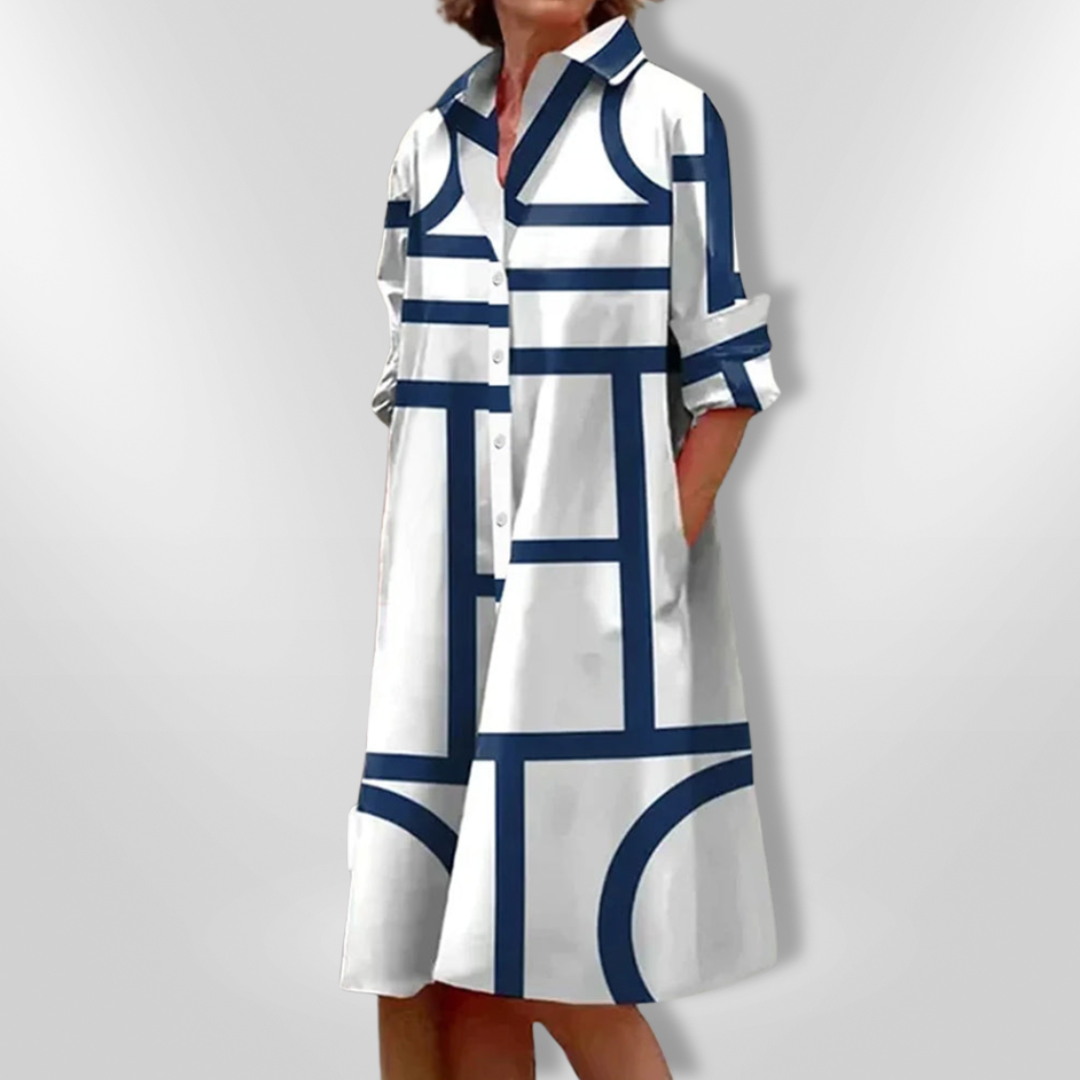 Charlotte | Geometric Midi Dress