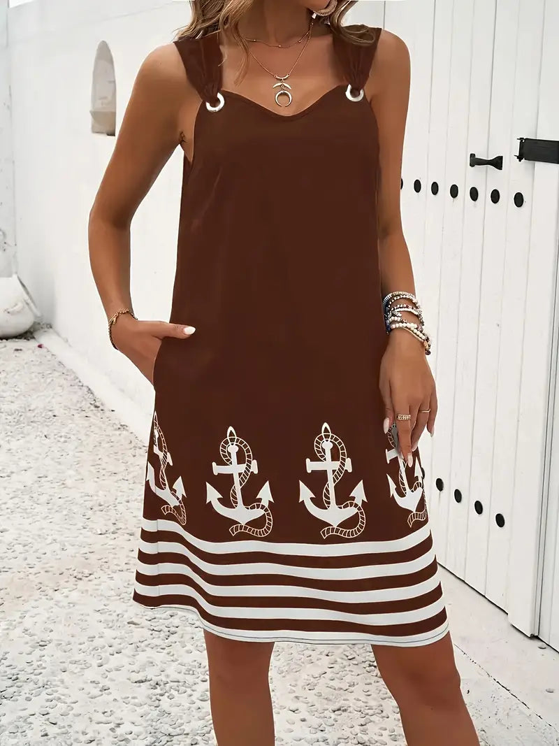 Noelle™ – Zomerjurk met Anker Print