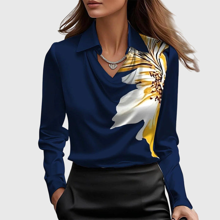 Elodie | Soft Sheen Pleated Blouse