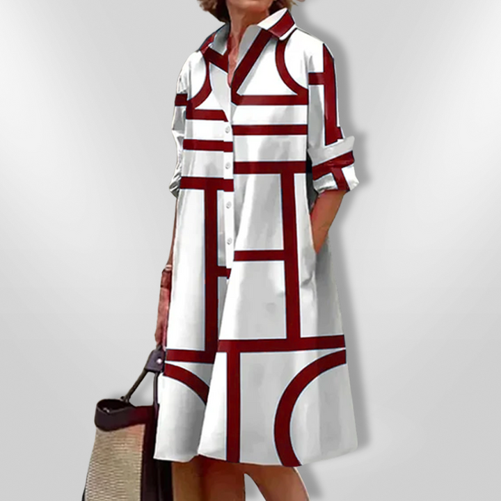 Charlotte | Geometric Midi Dress