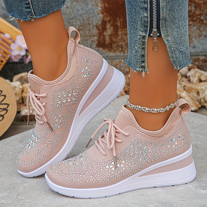 Lianne | Wedge Sneakers with Sparkle
