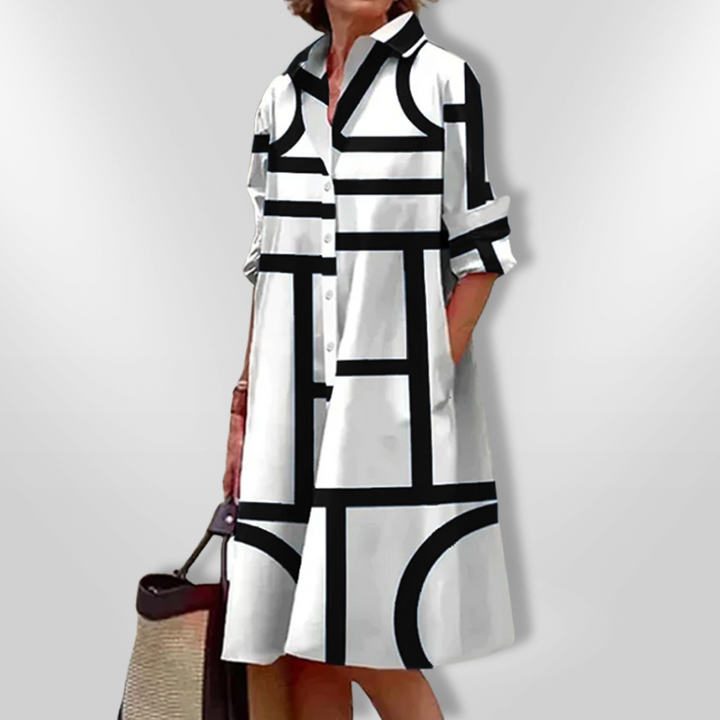 Charlotte | Geometric Midi Dress
