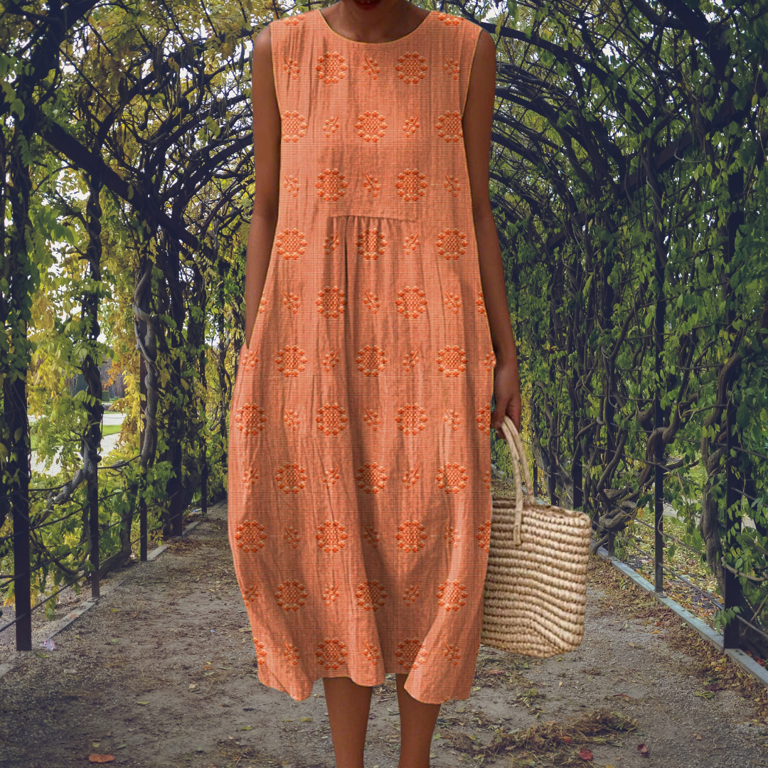 Penelope | Sleeveless Flowing Midi Dress