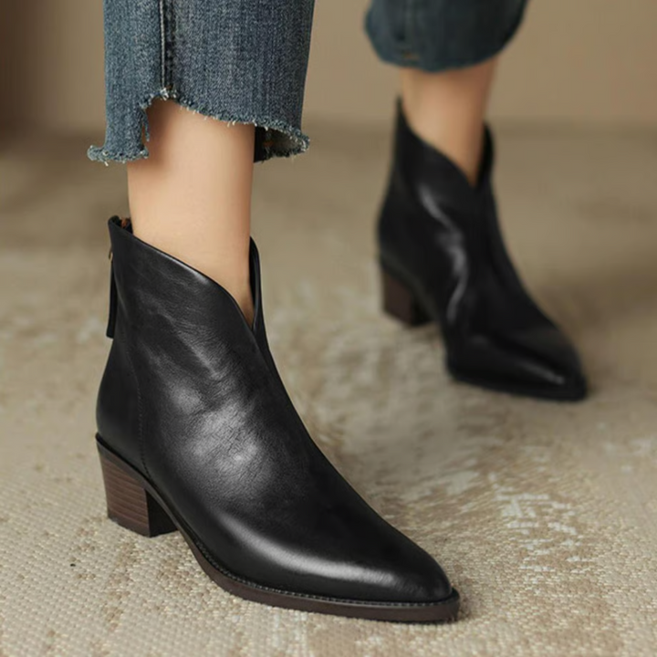 Celeste | Luxury Low Heel Ankle Boots