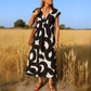 Colette | Elegante jurk met V-hals en luchtige print