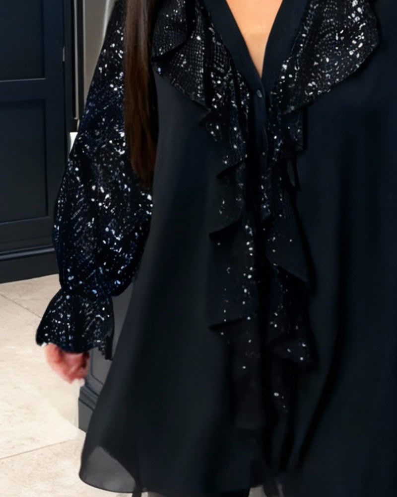 Leah | Ruffle-Detail Cotton Blouse