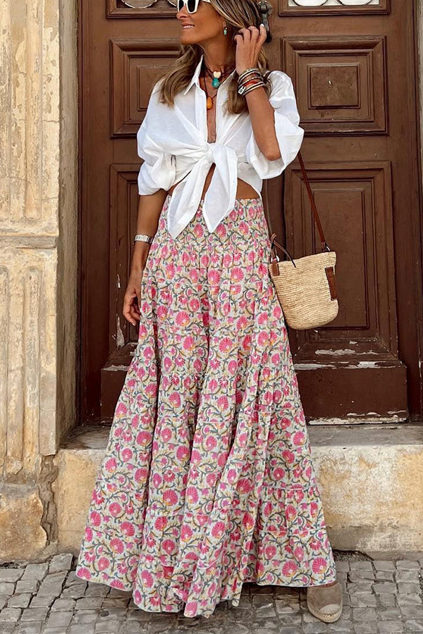 Bloemenprint Maxi Rok
