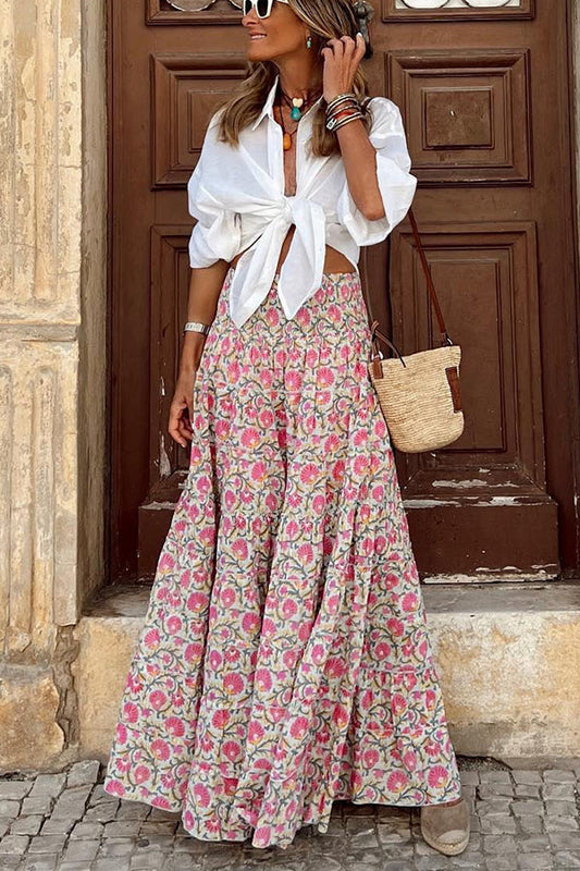 Bloemenprint Maxi Rok
