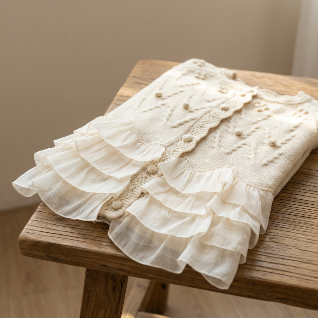 Helene | Ruffle Knit Cardigan