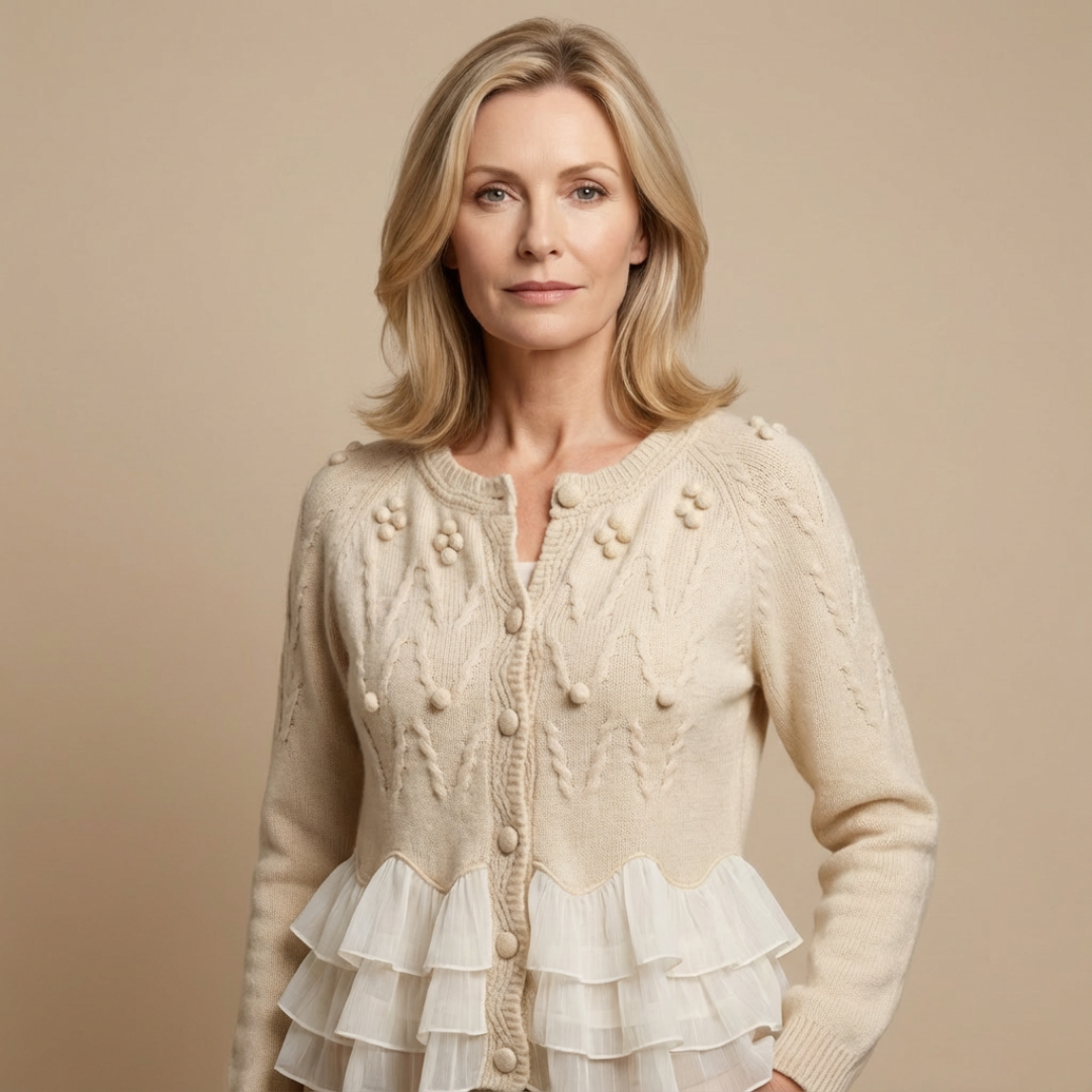 Helene | Ruffle Knit Cardigan