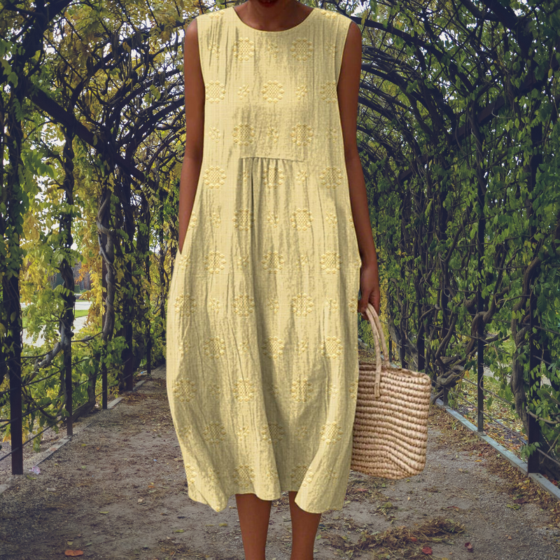 Penelope | Sleeveless Flowing Midi Dress