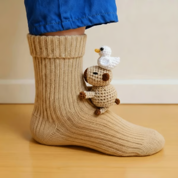 Mila | Cozy Animal Slipper Socks