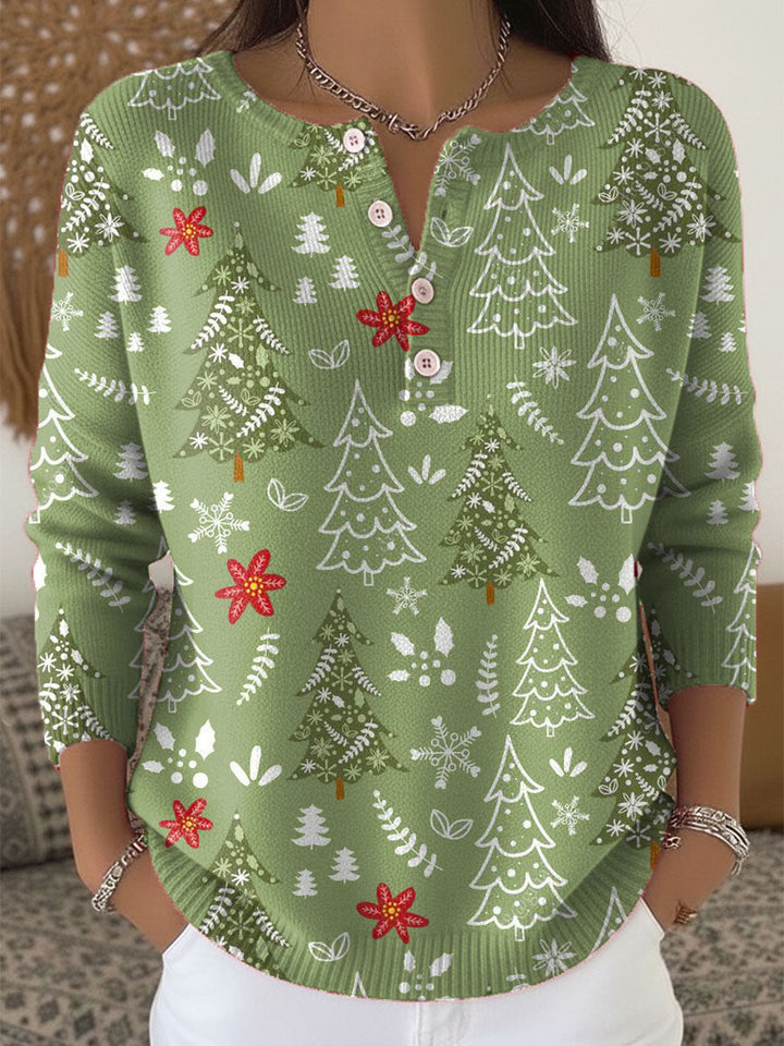 Clara | Cozy Winter Pines Holiday Sweater