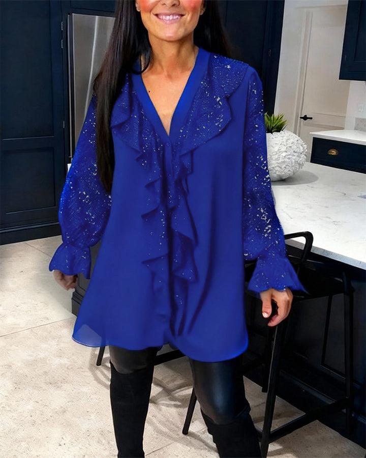Leah | Ruffle-Detail Cotton Blouse