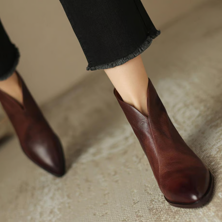 Celeste | Luxury Low Heel Ankle Boots