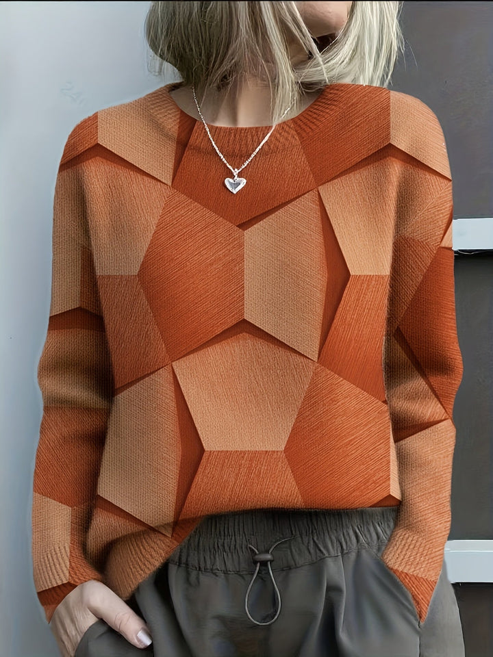 Isadora | Geometric Knit Sweater