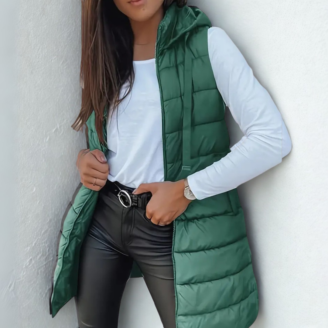 Sabrina | Hooded Lightweight Puffer Vest