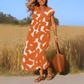 Colette | Elegante jurk met V-hals en luchtige print