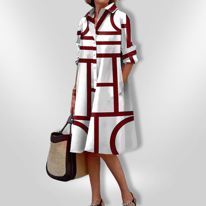 Charlotte | Geometric Midi Dress