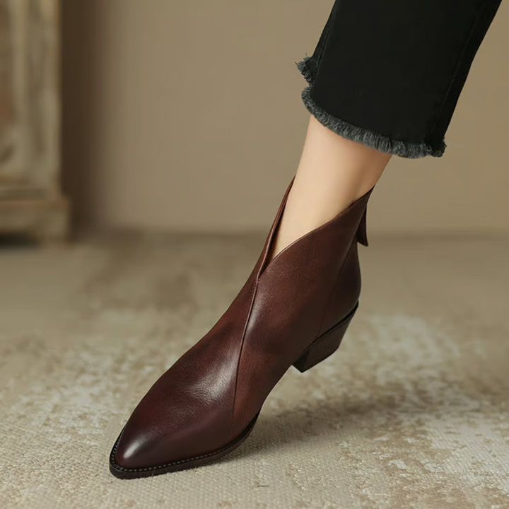Celeste | Luxury Low Heel Ankle Boots