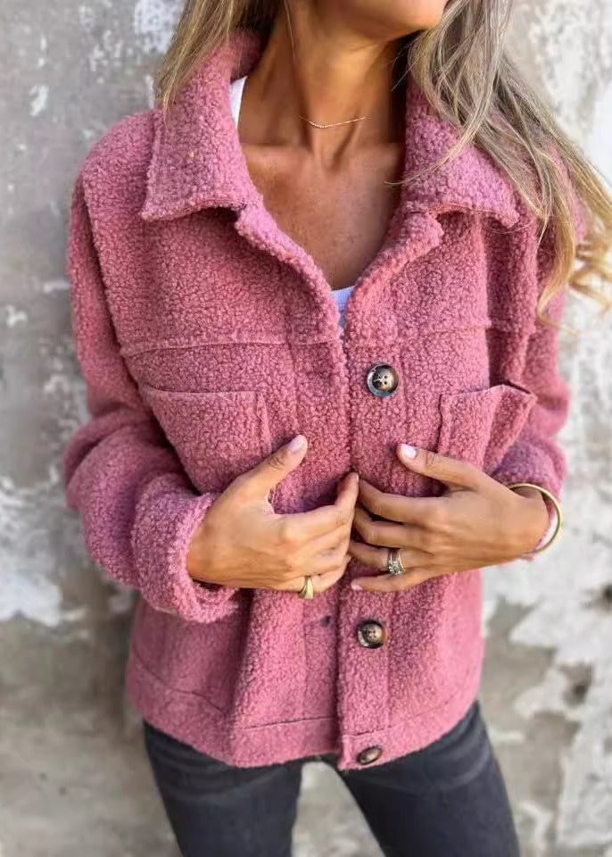 Brenda | Soft Fleece Button-Up Jacket