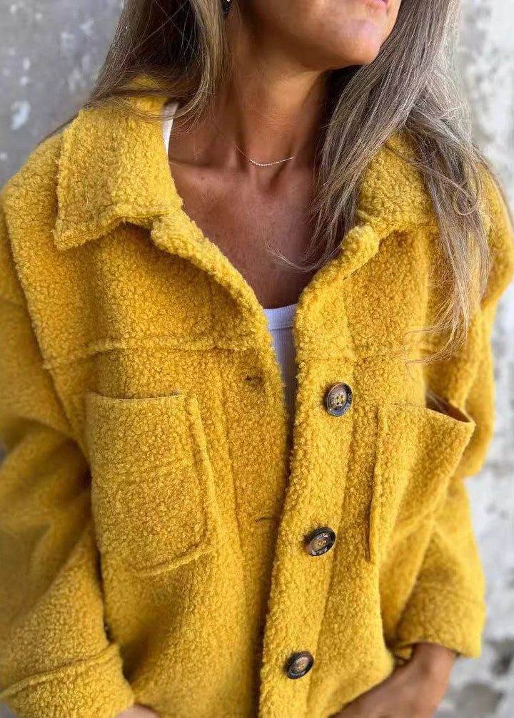 Brenda | Soft Fleece Button-Up Jacket