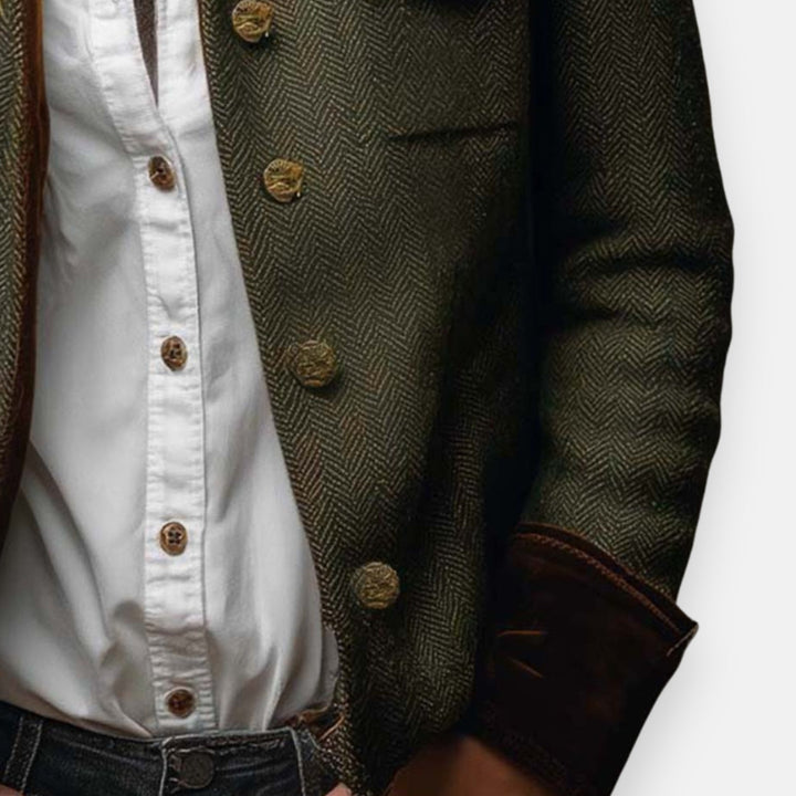 Geneviève | Tweed Velvet Trim Jacket