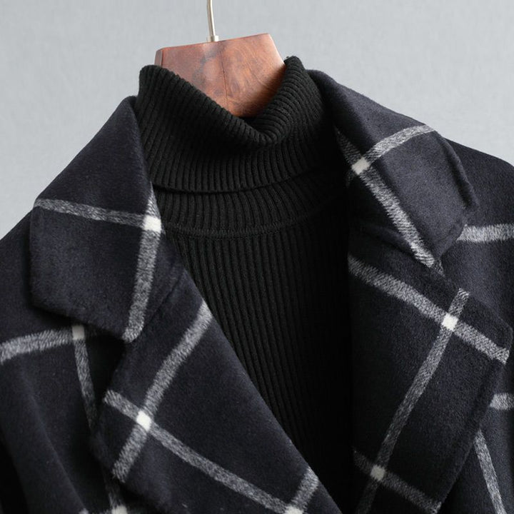 Luciana | Tailored Check Wool Coat