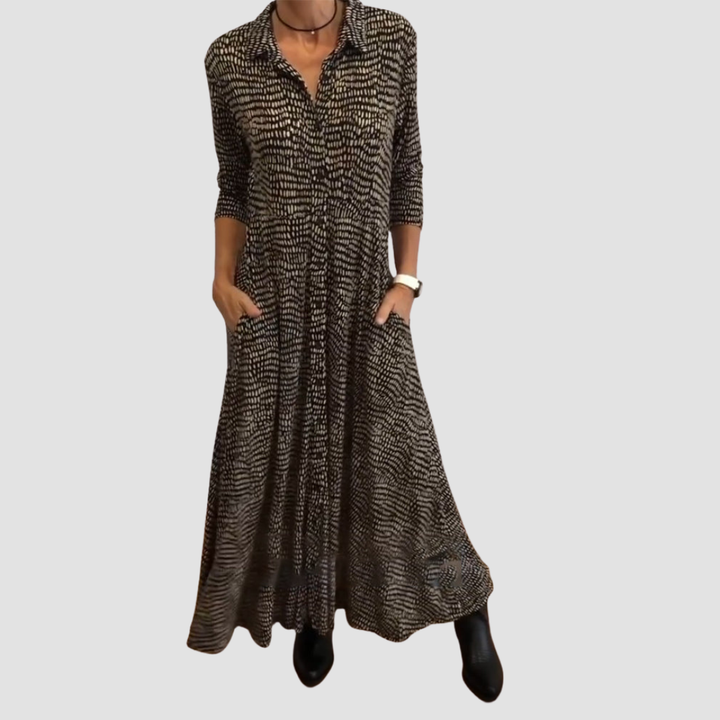 Talia | Flowing Shirt Maxi Dress