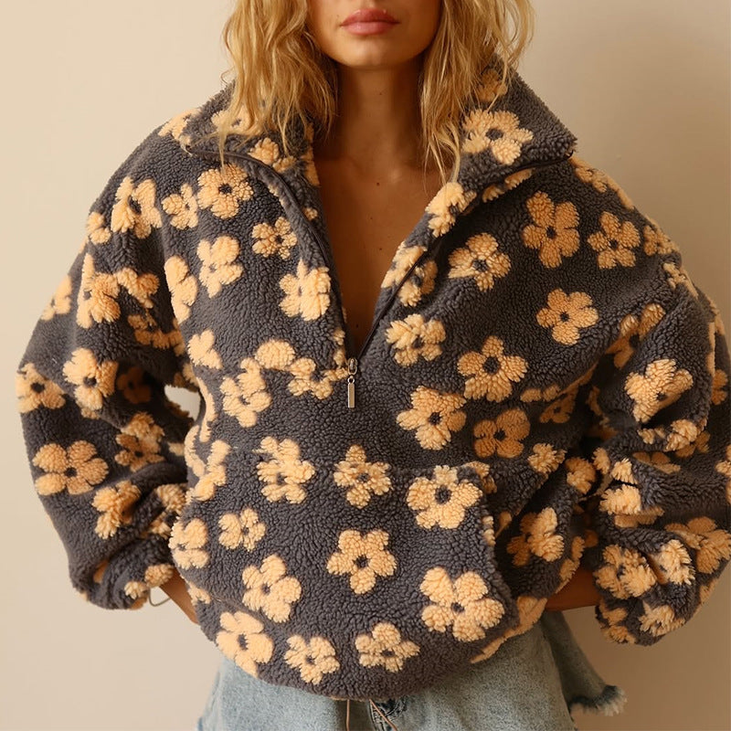 Marilyn | Floral Knit Sweater with Soft Warmth