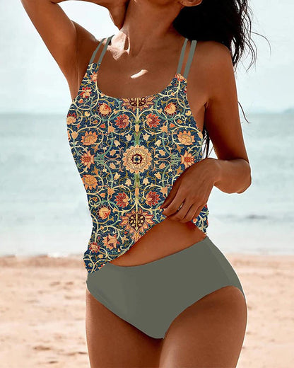 Claudia - Stylische bedruckte Tankini-Badebekleidung