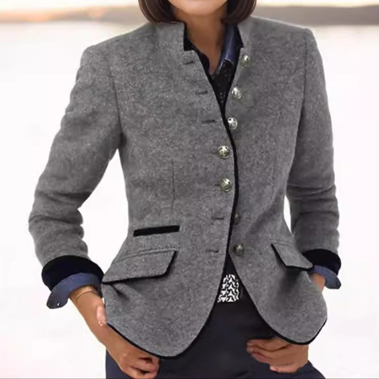 Elena | Wool Blend Tailored Blazer