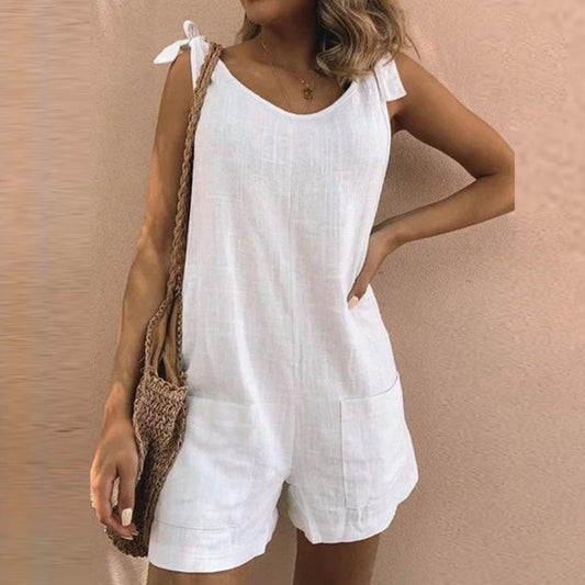 Una | Jumpsuit met Strikbandjes en Zakken – Charmant detail, ultiem draagcomfort