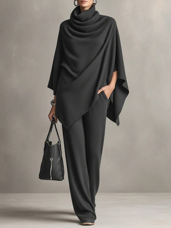 Monette | Elegant Drape Two-Piece Set