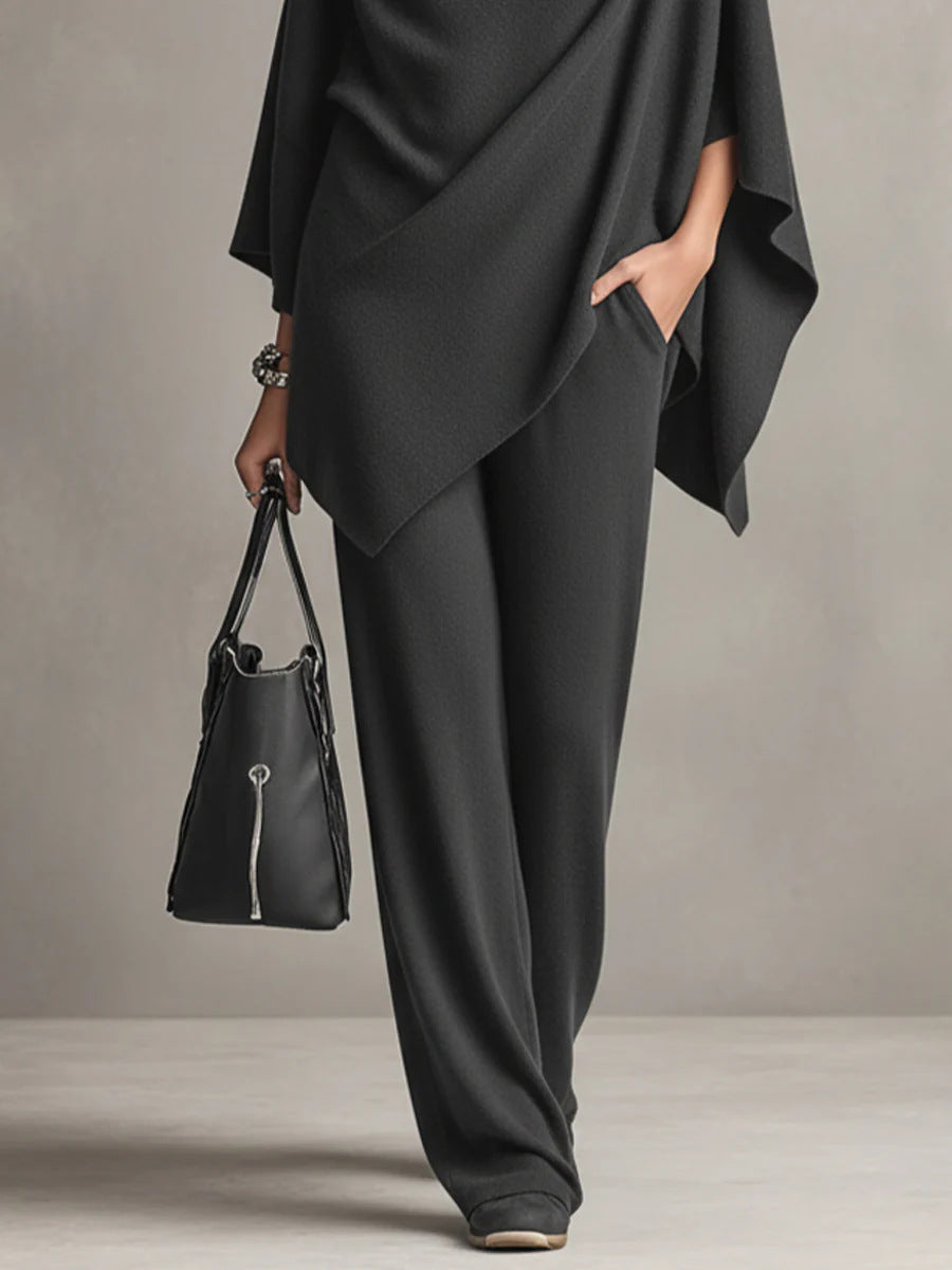 Monette | Elegant Drape Two-Piece Set