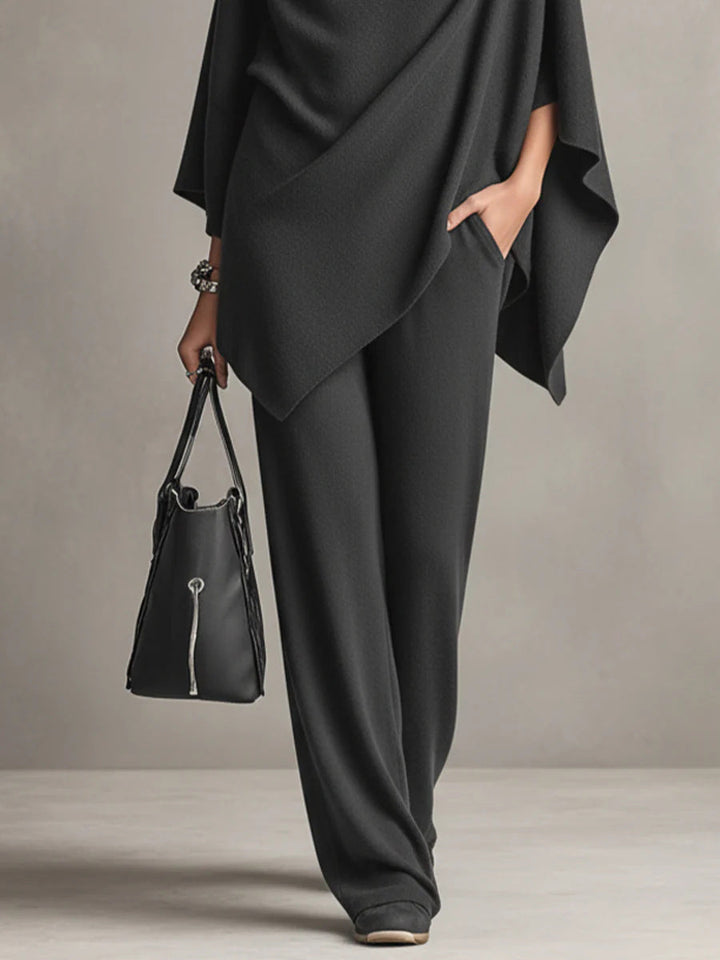 Monette | Elegant Drape Two-Piece Set