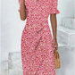 Nora | Midi Jurk met Bloemenprint