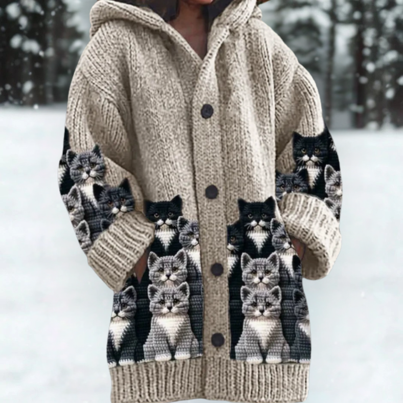 Elva | Cozy Hooded Cardigan