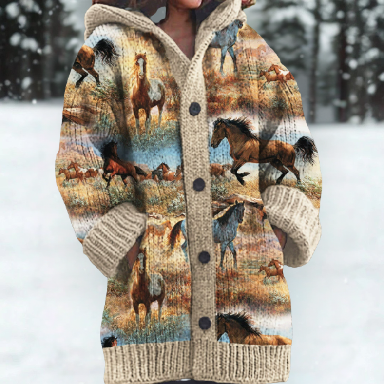 Beatrix | Cozy Hooded Cardigan
