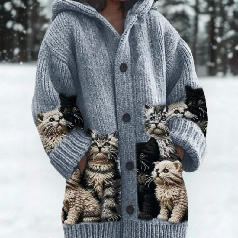 Edna | Cozy Hooded Cardigan