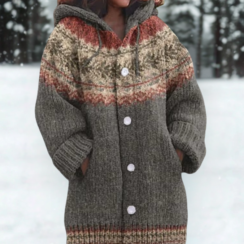 Greta | Cozy Hooded Cardigan