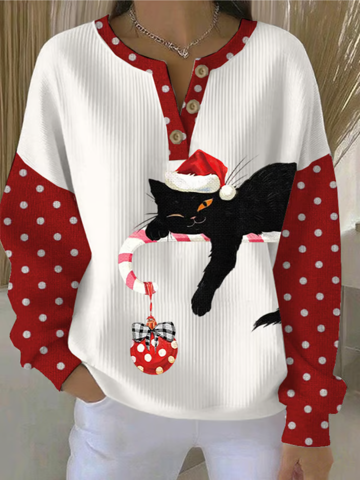 Sophie | Playful Holiday Cat Sweater