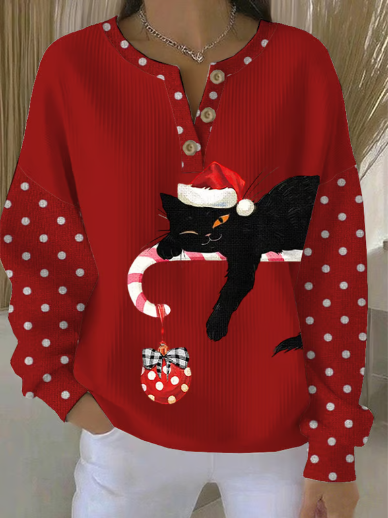 Sophie | Playful Holiday Cat Sweater
