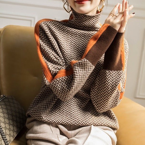 Brenda | Cashmere Stripe Knit Pullover