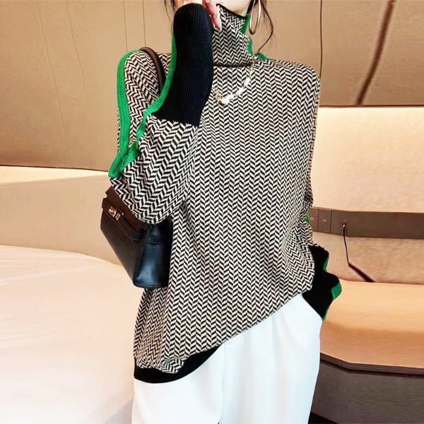 Brenda | Cashmere Stripe Knit Pullover