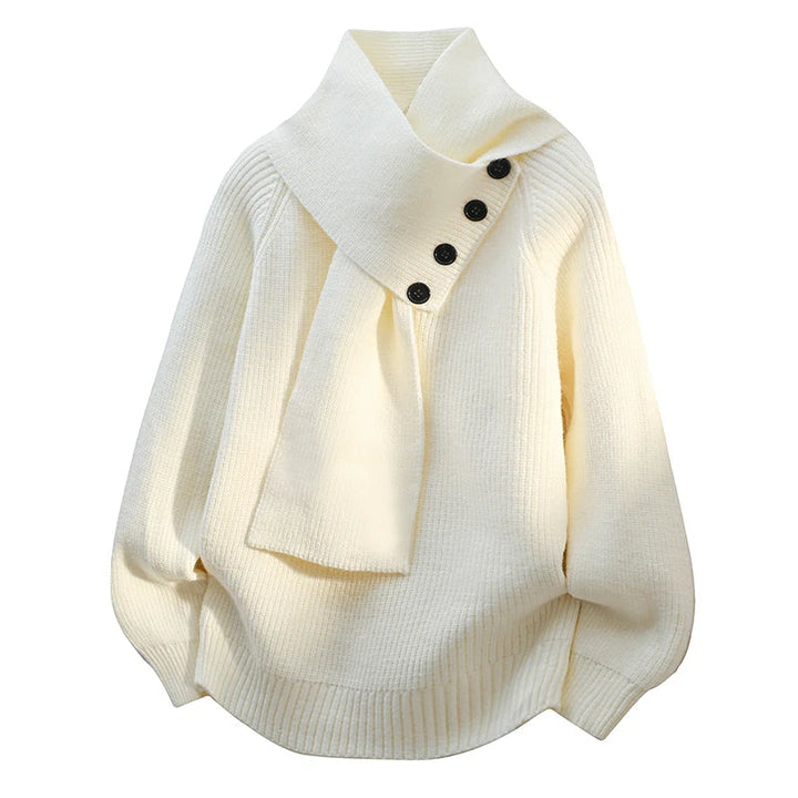 Noelle | Scarf-Neck Knit Sweater